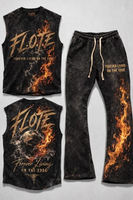 FLOTE Vintage Flare Joggers and Sleeveless Shirt
